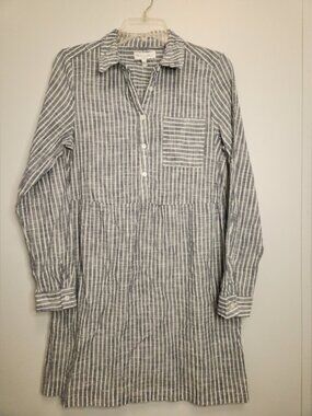 Michael Stars Striped Cotton Shirt Dress Size Small